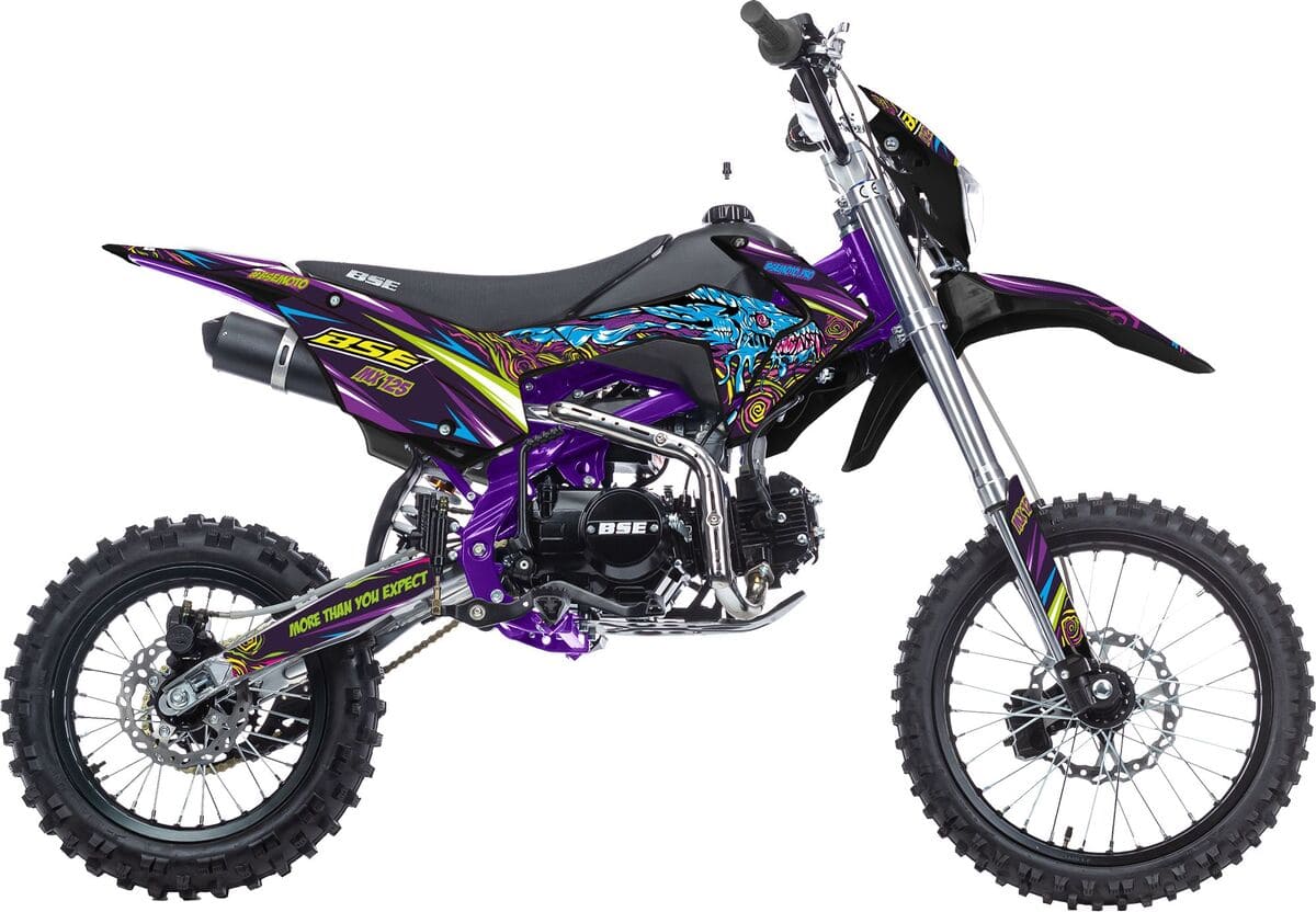 Мотоцикл BSE MX 125 17/14 Purple Dragon PITBIKE в Новосибирске