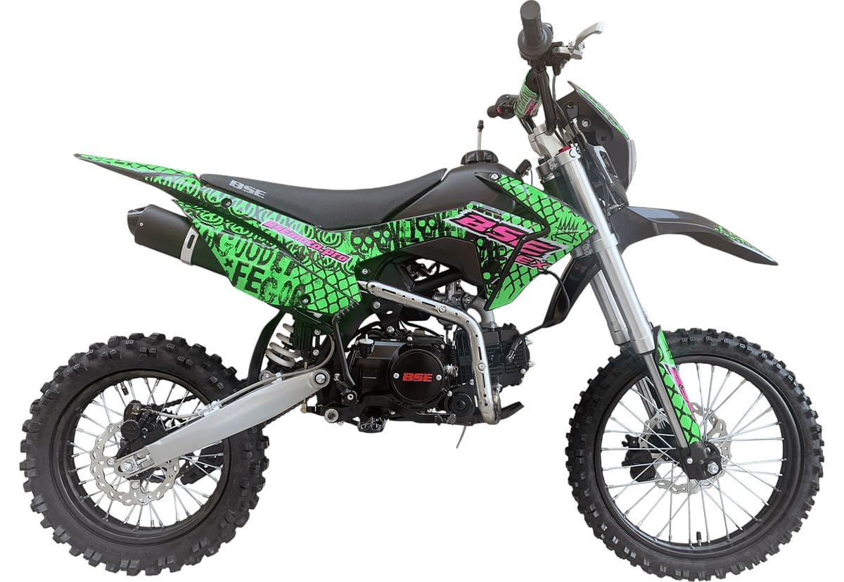 Мотоцикл BSE EX Max13 17/14 Green Pink Neon PITBIKE в Новосибирске