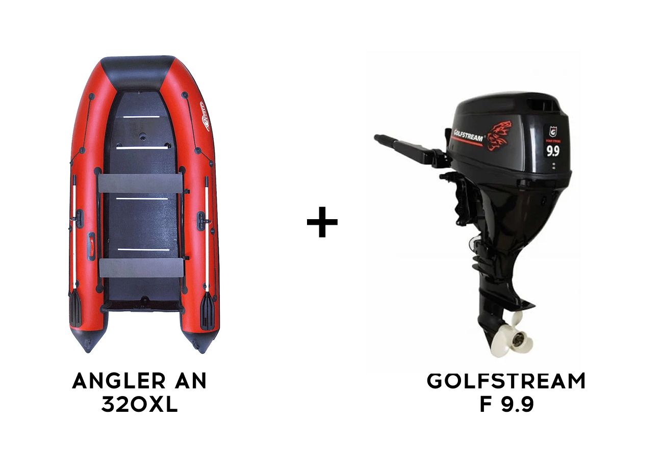Лодка ПВХ ANGLER AN 335XL + 4х-тактный лодочный мотор GOLFSTREAM F 9.9 BMS в Томске