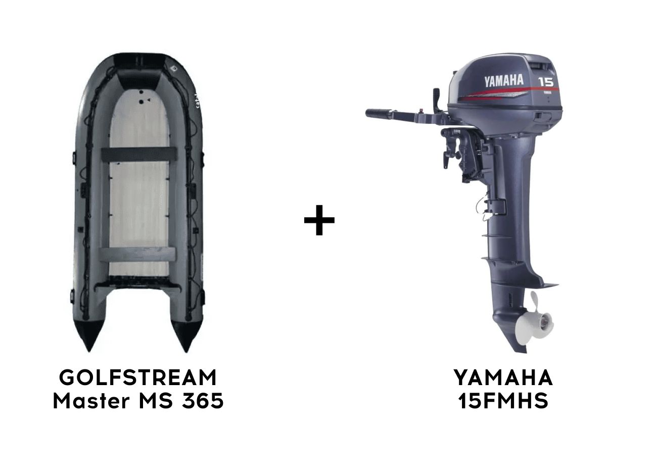 Лодка ПВХ GOLFSTREAM Master MS 365 + 2х-тактный лодочный мотор YAMAHA 15FMHS в Томске